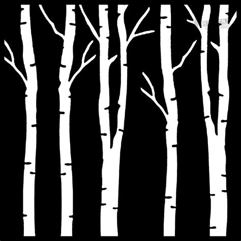 birch tree stencil wall|free printable birch tree stencils.